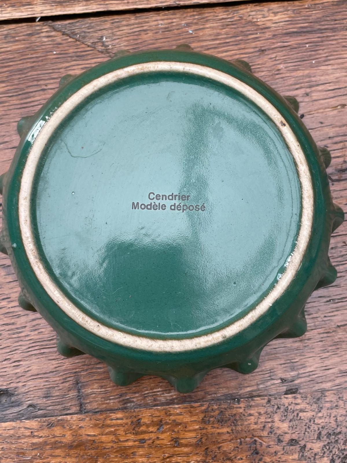 Vintage Perrier Bottle Top Ashtray French Glass Barware